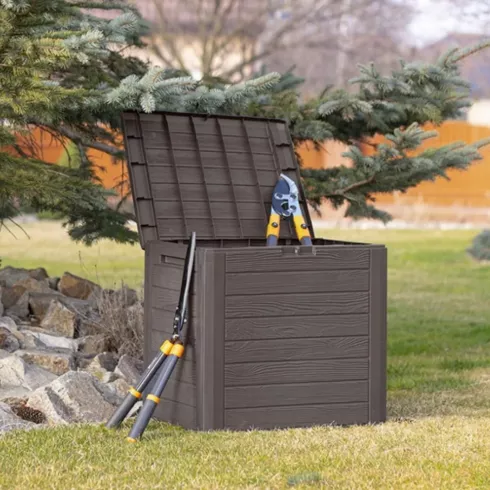 Сундук Prosperplast Woodebox 140л коричневый