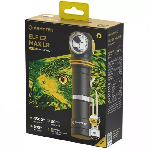 Фонарь Armytek Elf C2 Max LR USB-C (белый)