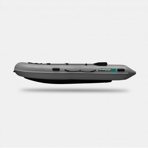 Надувная лодка Gladiator E450S темно-серый