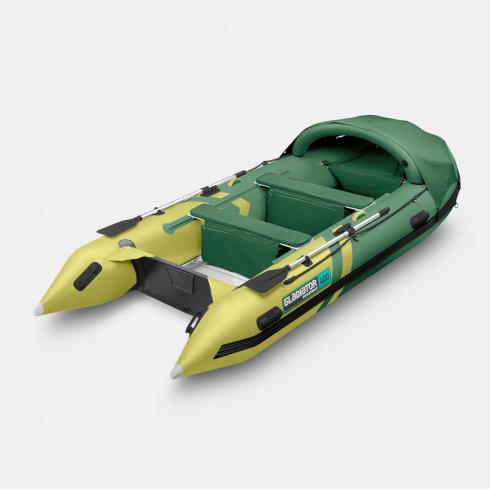 Надувная лодка Gladiator C400AL зелено-оливковый