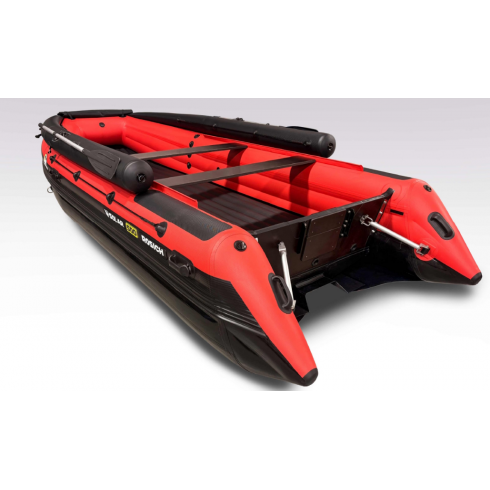 Лодка надувная моторная Solar-500 Rosich Jet Tunnel с фальшбортом красный