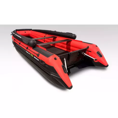 Лодка надувная моторная Solar-480 Rosich Jet Tunnel с фальшбортом красный