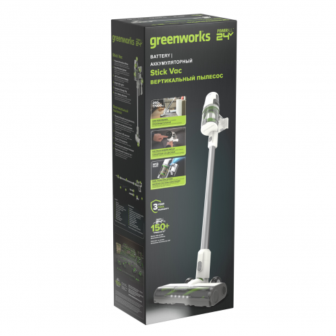 Пылесос вертикальный GreenWorks SV24360 (c 1-м АКБ) (4702107UA)