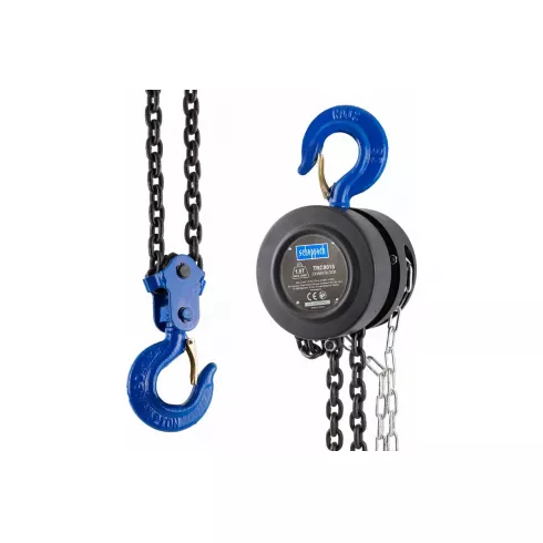 Лебедка механическая подвесная с фиксацией цепи натяжения Scheppach Sch-TRC9015
