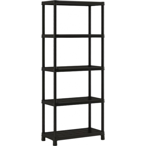 Стеллаж Keter Kis Plus 80/40/5 (5 полок, черный)