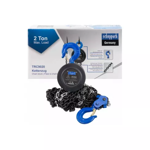 Лебедка механическая подвесная с фиксацией цепи натяжения Scheppach Sch-TRC9020
