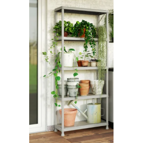 Стеллаж Keter Kis Planet 75/30/5 (5 полок, светло-серый)