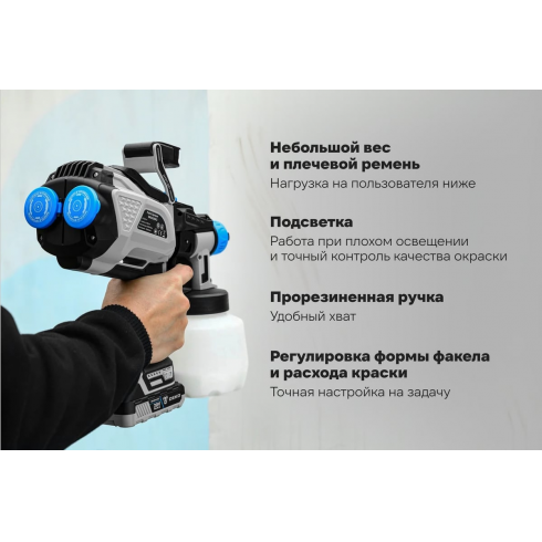 Краскопульт аккумуляторный Deko DKSG20 (085-1002)