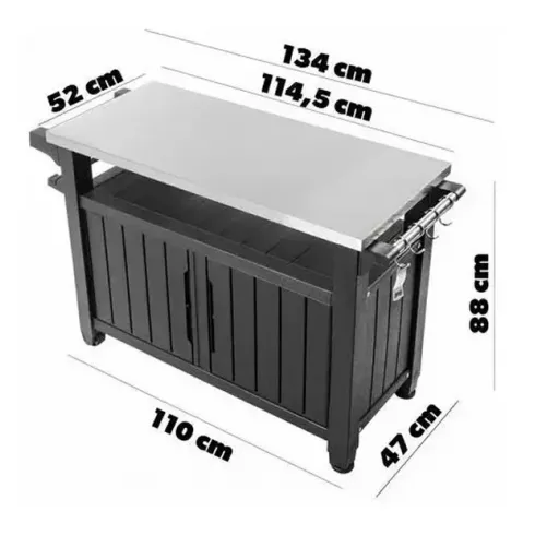 Стол садовый Keter Unity XL 207л орех