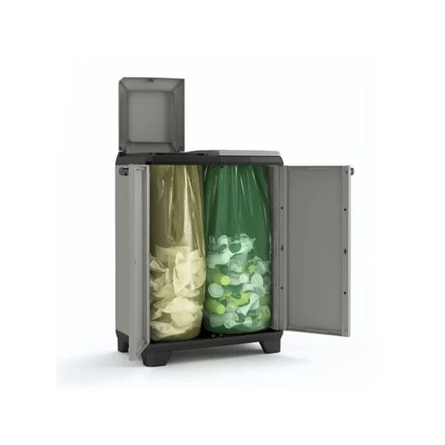 Шкаф уличный для сортировки мусора Keter Planet (серый)