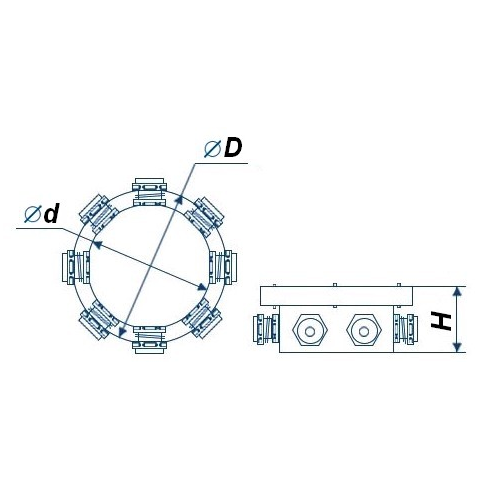 Соединитель прудовый SunSun CUJ-204 (4 выхода)