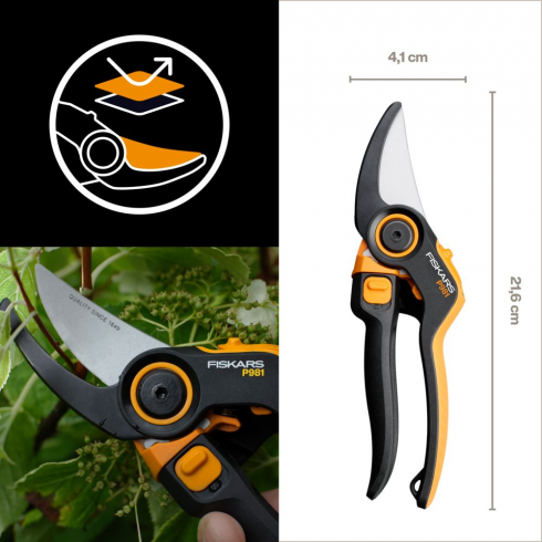 Секатор плоскостной Fiskars X-series™ DualAction P981 L
