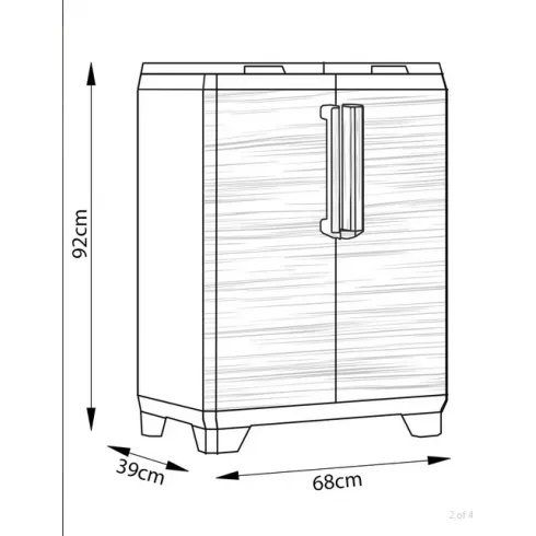 Шкаф для сортировки мусора Keter Split Premium (бежево-белый)