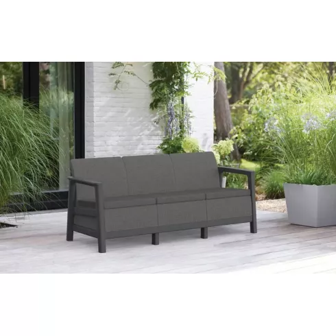 Диван садовый Keter Scandi Linea 3s sofa графит