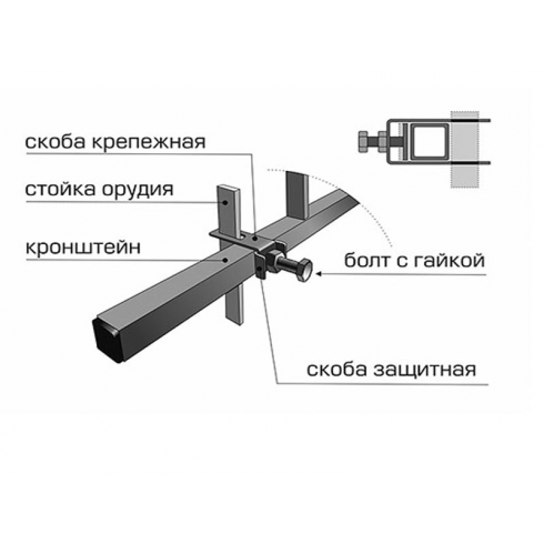 Окучник однорядный дисковый ВРМЗ ОДО-16 (стойка 10 мм)