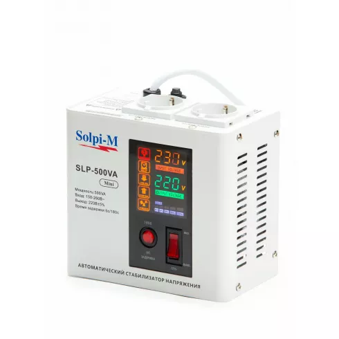 Стабилизатор напряжения Solpi-M SLP-500VA mini