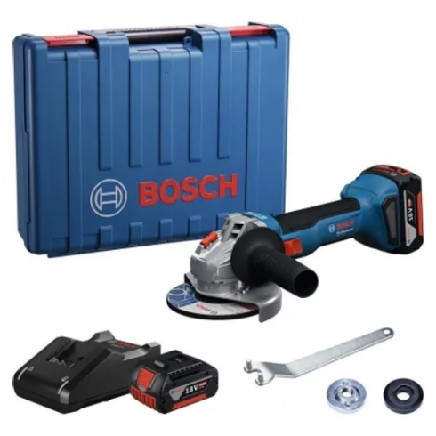 Машина шлифовальная угловая Bosch GWS 18V-8 Professional (06019N9020) (с 2-мя АКБ, кейс)