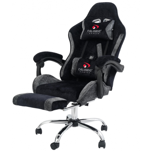 Массажное кресло Calviano Asti Ultimato (Black-Grey fabric)