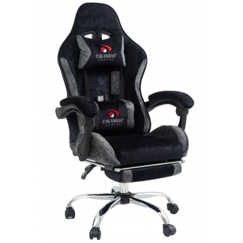 Массажное кресло Calviano Asti Ultimato (Black-Grey fabric)