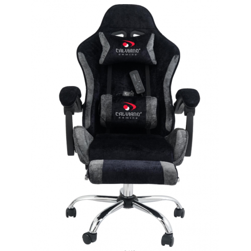 Массажное кресло Calviano Asti Ultimato (Black-Grey fabric)