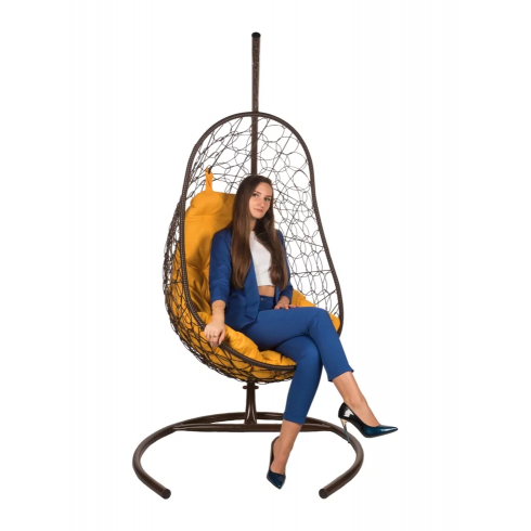 Кресло подвесное BiGarden Easy Brown (подушка оранжевая)