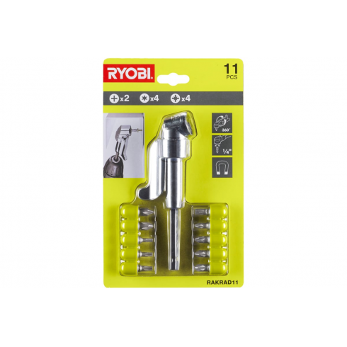 Насадка угловая с набором бит Ryobi RAKRAD11