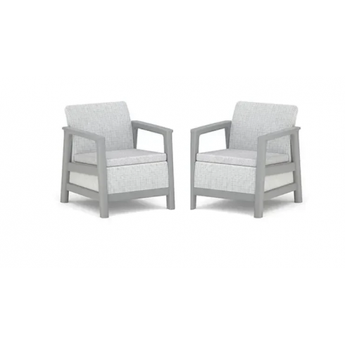 Комплект кресел садовых Keter Scandi Linea chair 2x (светло-серый)