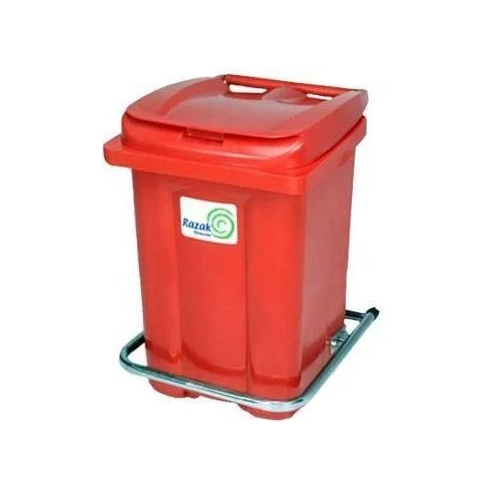 Контейнер для мусора Razak Plast с педалью 60 л (красный)