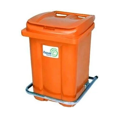 Контейнер для мусора Razak Plast с педалью 60 л (оранжевый)