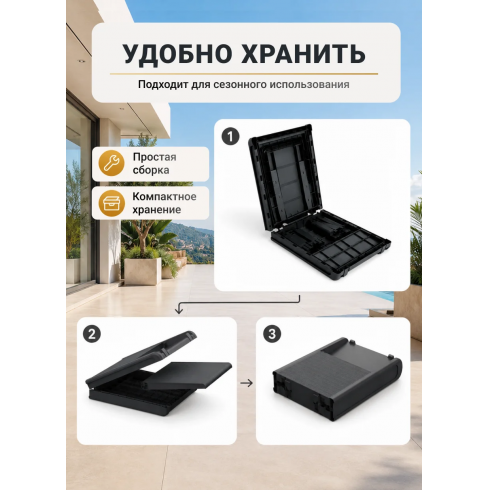Шезлонг Keter Atlas SL с матрасом (графит)
