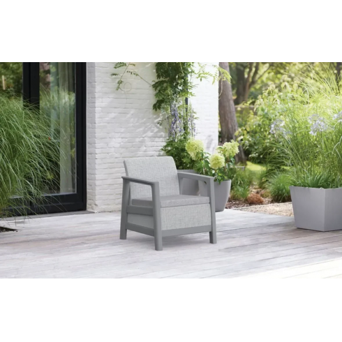 Комплект кресел садовых Keter Scandi Linea chair 2x (светло-серый)