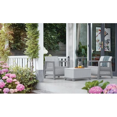 Комплект кресел садовых Keter Scandi Linea chair 2x (светло-серый)