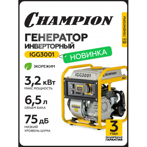 Генератор бензиновый Champion IGG3001