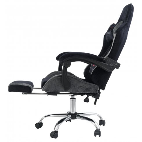 Вибромассажное кресло Calviano Amarone Black-Grey plush