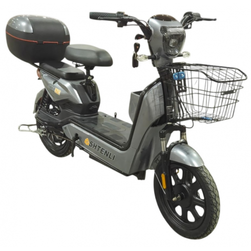 Электровелосипед Shtenli GT16 с кофром (серый)