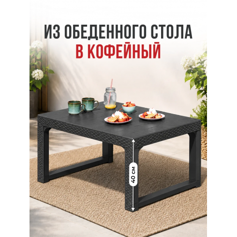 Стол-трансформер садовый Keter Lyon (графит)