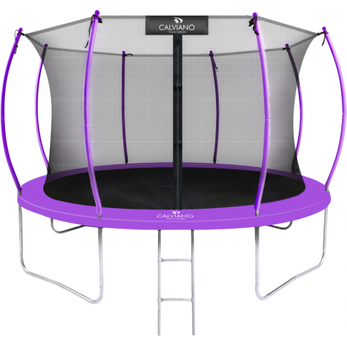 Батут с защитной сеткой Calviano 12ft Inside Master Purple 374 см