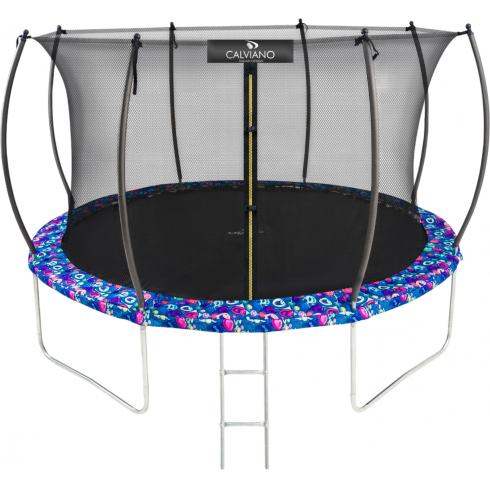 Батут с защитной сеткой Calviano 12ft Inside Master Smile 374 см