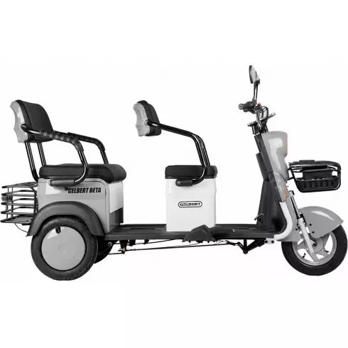 Трицикл Rutrike Gelbert Beta 48V/60V (Серебристо-белый)