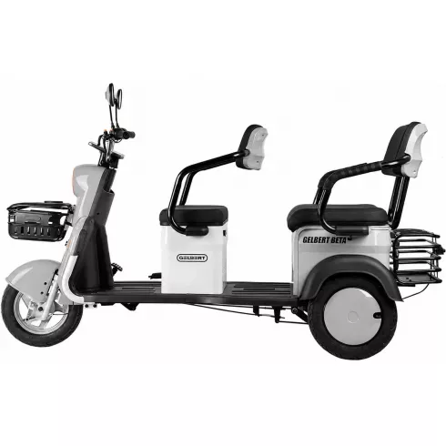Трицикл Rutrike Gelbert Beta 48V/60V (Серебристо-белый)