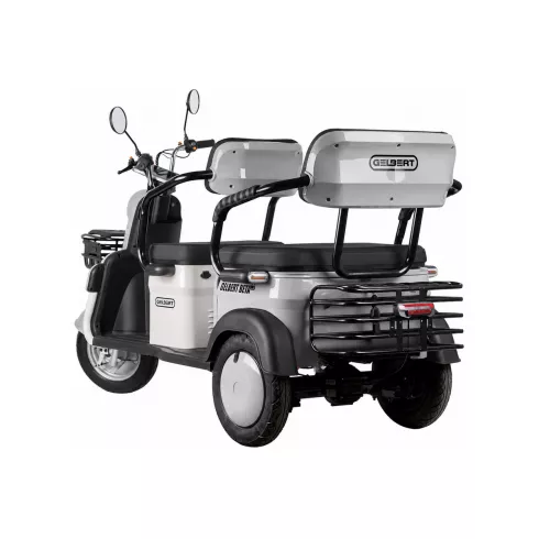 Трицикл Rutrike Gelbert Beta 48V/60V (Серебристо-белый)