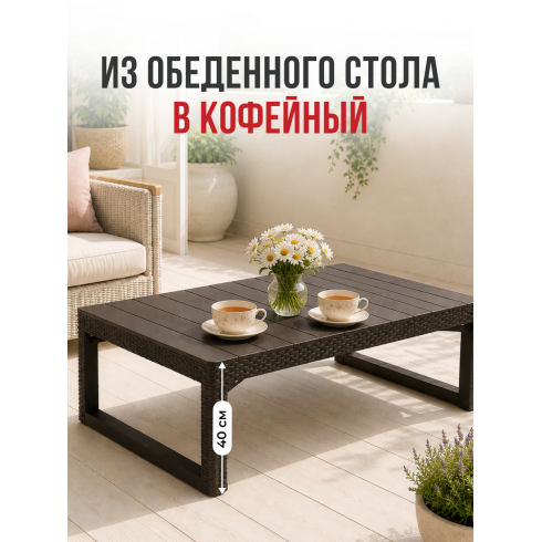 Стол-трансформер садовый Keter Lyon (коричневый)