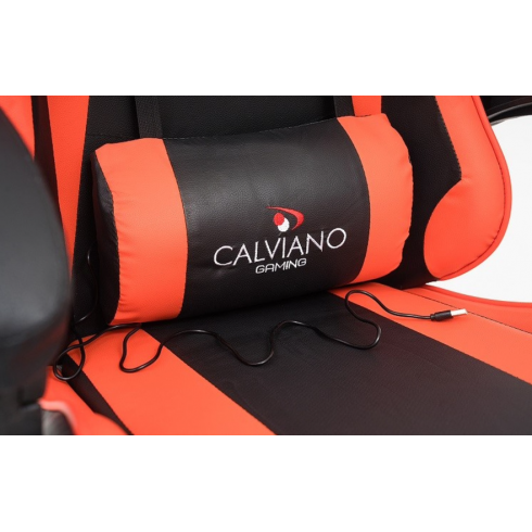 Вибромассажное кресло Calviano 1583 (черно-красное)