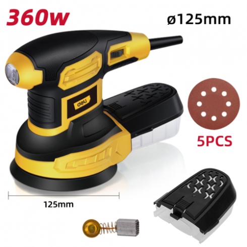 Шлифмашина эксцентриковая Deli YS EDL-SG125-E