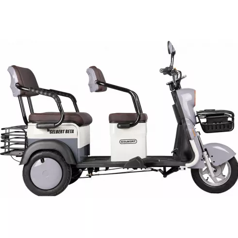 Трицикл Rutrike Gelbert Beta 48V/60V (Серо-белый)