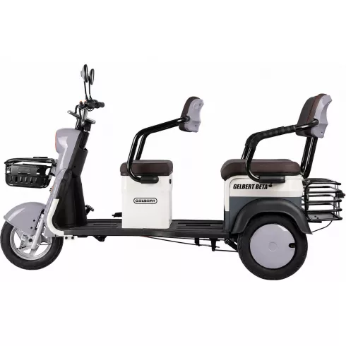 Трицикл Rutrike Gelbert Beta 48V/60V (Серо-белый)