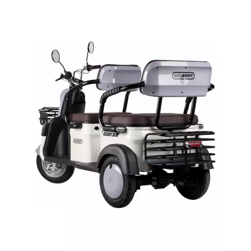 Трицикл Rutrike Gelbert Beta 48V/60V (Серо-белый)
