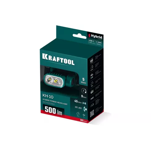 Фонарь налобный Kraftool KH-10 (56452)