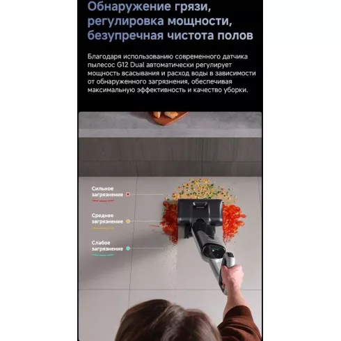 Пылесос вертикальный Dreame G12 Dual Wet and Dry Vacuum (HHV24A)