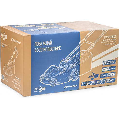 Газонокосилка бензиновая Champion iPrix EMB3612